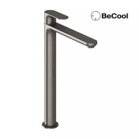 Ravak Álló mosdócsaptelep BeCool 335 mm, leeresztő nélkül, Graphite Brushed