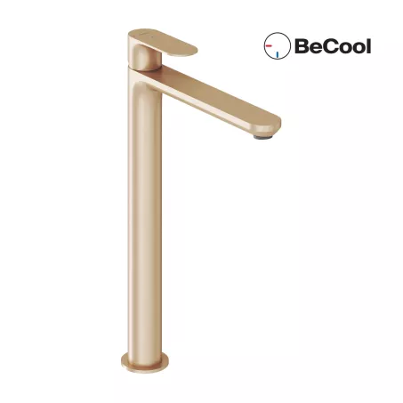 Ravak Álló mosdócsaptelep BeCool 335 mm, leeresztő nélkül, Rose Gold Brushed
