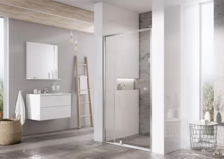 Ravak Pivot PDOP2-100 zuhanyajtó szatén fogantyú szatén keret