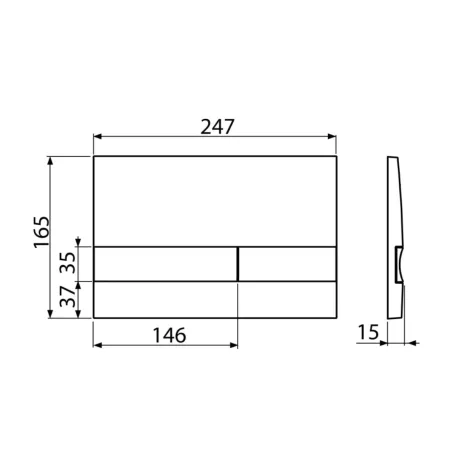 Alcaplast / Alcadrain nyomólap M1720-1 fényes fehér-fényes króm (M1720-1)