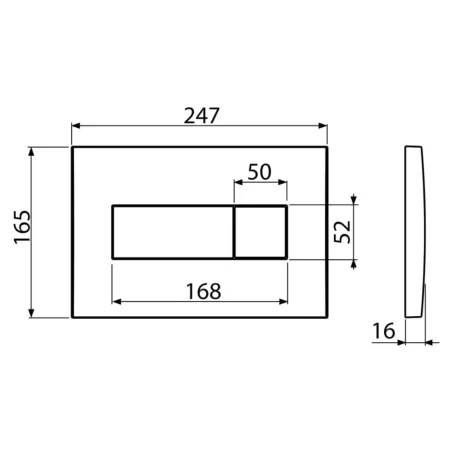 Alcaplast / Alcadrain nyomólap M371 fényes króm ( M371)