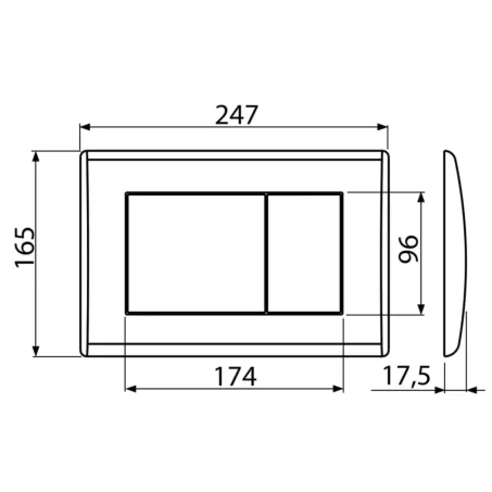 Alcaplast / Alcadrain nyomólap M270 fehér fényes (M270)