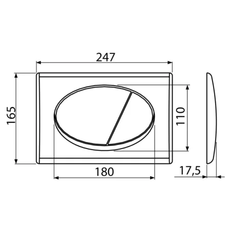 Alcaplast / Alcadrain nyomólap M71 fényes króm (M71)