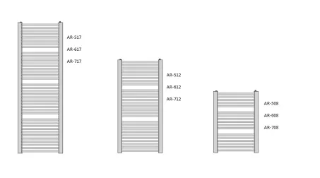 Enix Arrow színes radiátor 500x1237mm AR-512 (SKU-002738)