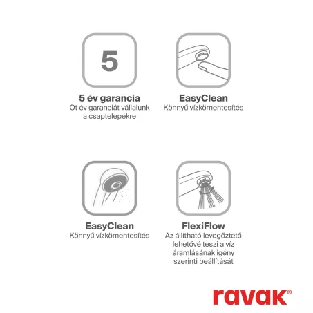 Ravak PU 026.00 Kádperemre csaptelep szett