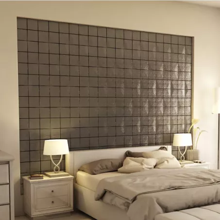 Cabaray 3D falpanel 40x40 cm - fénylő antracit