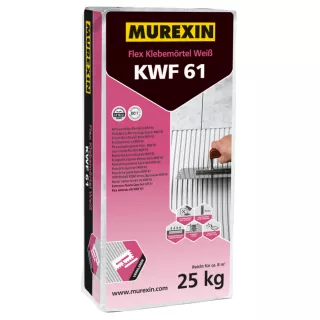Murexin ragasztó KWF61 Flex fehér, porzáscsökkentett -25kg