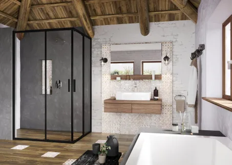 Ravak Zuhanykabin BLSRV2K-80 fekete +Transparent (1 oldal)