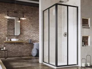 Ravak Zuhanykabin SRV2-90 195 S fekete+Transparent üveg