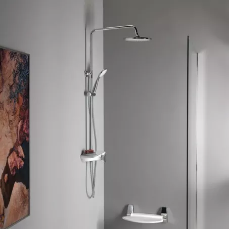 Sapho AQUALINE MARCO zuhanyoszlop zuhanyszettel, 800-1150mm, fehér (SL100)