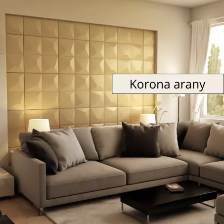 Teide 3D falpanel 40x40cm - Korona arany