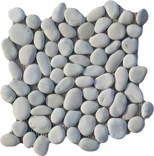 Fehér kavics mozaik 30x30 cm (AK201120104)