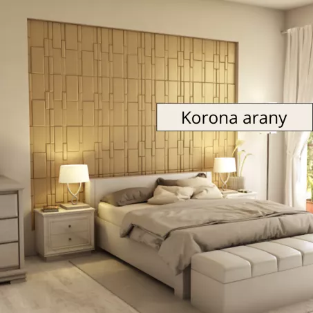 Sabre 3D falpanel 60x60cm - Korona arany