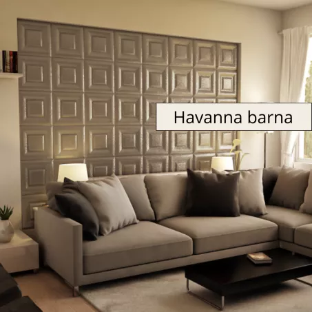 Sabaya 3D falpanel 40x40cm - Havanna barna
