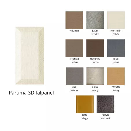 Paruma 3D falpanel - többféle színben