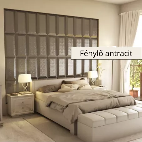 Paruma 3D falpanel - Fénylő antracit