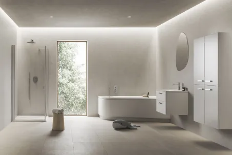 Ravak Fürdőszobai faliszekrény 390 CHROME jobbos fehér/fehér