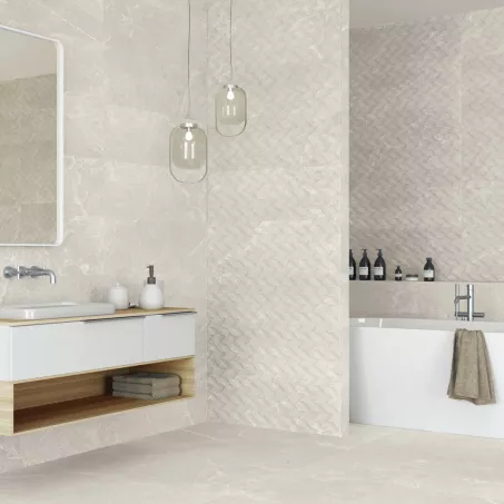 Azulejos Benadresa Kingstone Cream falburkoló 33,3x100 cm rektifikált (AB14)