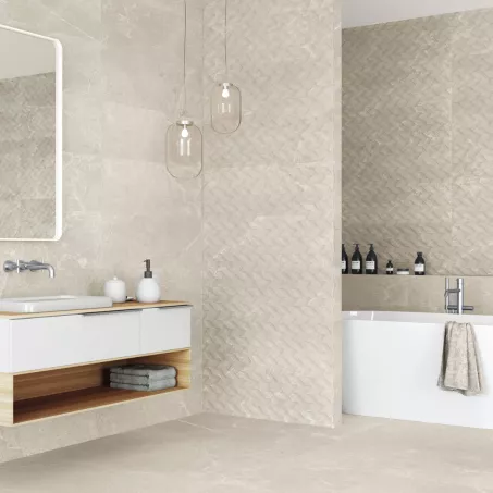 Azulejos Benadresa Freccia Kingstone Cream falburkoló 33,3x100 cm rektifikált (AB16)