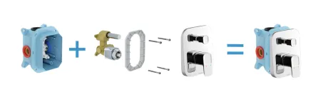 Ravak 10° falba süllyesztett csaptelep váltóval, R-boxhoz (TD 065.00)