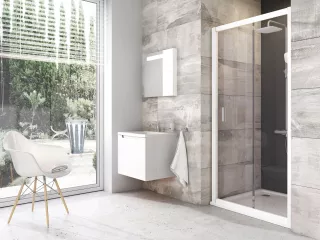 Ravak Blix BLDP2-120 zuhanyajtók fehér Transparent