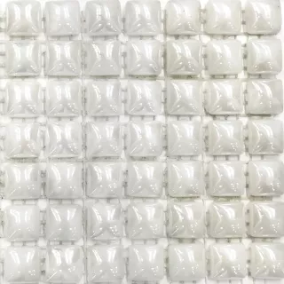 Üvegmozaik Silk White 15SCW10  30x30 cm