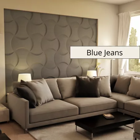Monte 3D falpanel 60x42,5cm - Blue Jeans