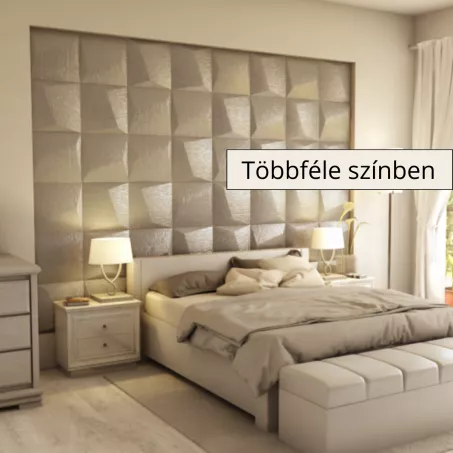 Mezolit 3D falpanel 40x40cm - Ezüst szürke