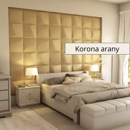 Mezolit 3D falpanel 40x40cm - Korona arany