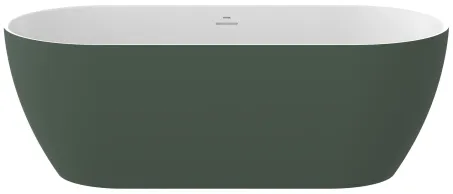 Ravak Freedom O Tec 170x77 akrilkád, Grey Green/fehér szabadonálló, fehér lefolyóval