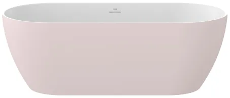 Ravak Freedom O Tec 170x77 akrilkád, Alabaster Pink/fehér szabadonálló, fehér lefolyóval