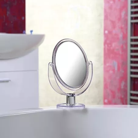 Sapho álló kozmetika tükör, 176x250x100mm, átlátszó kerettel (CO2018)