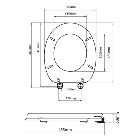 Sapho WC tető MDF tölgy 37x43 cm (1705-10)