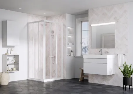 Ravak Supernova ASRV3-90 sarokbelépős zuhanykabin Transparent