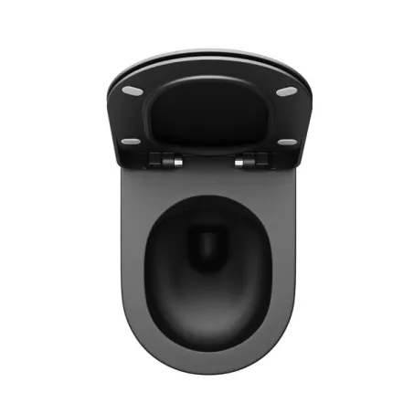 Ravak Uni Chrome Flat WC ülőke - fekete