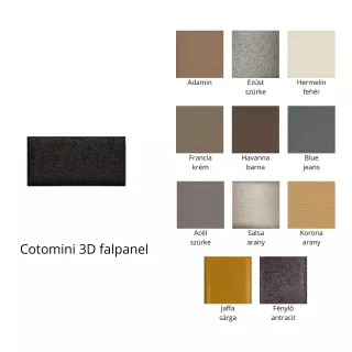 Cotomini 3D falpanel 30x15 cm - többféle színben