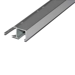 Alumínium Q négyzet élvédő profil 10 mm/2,50 m eloxált ezüst