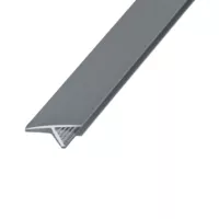 Alumínium T élvédő profil 26 mm/2,50 m eloxált ezüst