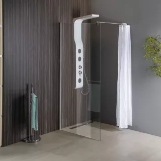 Sapho AQUALINE WALK IN Fix zuhanyfal, 90x190cm, átlátszó üveg (WI091)
