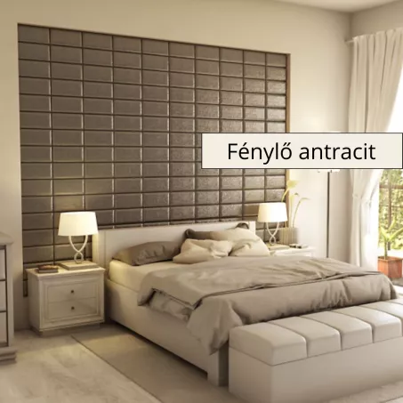 Cotomini 3D falpanel 30x15 cm -Fénylő antracit