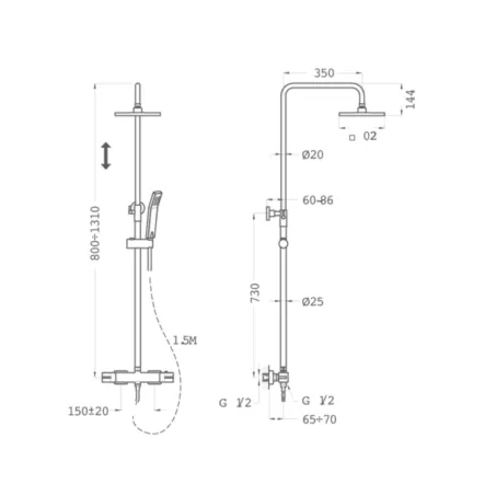 Teka Soller termosztátos zuhanyrendszer (852380200)