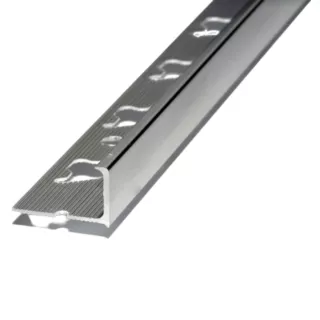 Polírozott alumínium szögletes L élvédő profil 10 mm/2,50 m fényes eloxált ezüst