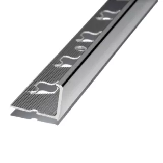 Polírozott alumínium szögletes L élvédő profil 12,5 mm/2,50 m fényes eloxált ezüst