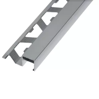 Polírozott alumínium Q négyzet élvédő profil 10 mm/2,50 m fényes eloxált ezüst