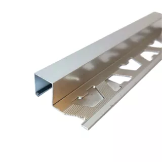 Polírozott alumínium Q négyzet élvédő profil 8 mm/2,50 m fényes eloxált ezüst