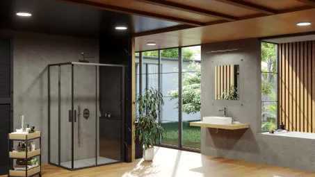 Ravak Zuhanykabin BLSRV2K-90 fekete +Transparent (1 oldal)