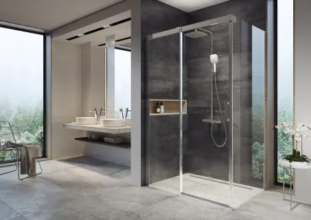 Ravak Matrix MSDPS-100x80 balos zuhanykabin krómhatású