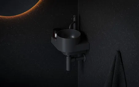 Ravak Álló mosdócsaptelep BeCool 190 mm, leeresztő nélkül - Black Matt