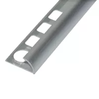 Alumínium C pozitív élvédő profil 10 mm/2,50 m eloxált ezüst