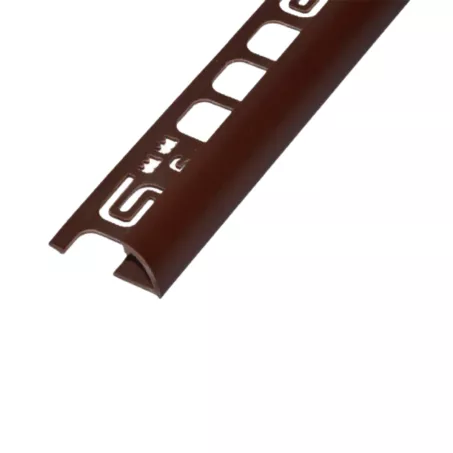 PVC pozitív élvédő profil 9/10 mm/2,50 m világosbarna